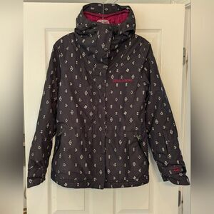 Billabong women's waterproof 10k insulated hooded Ski full zip Jacket Coat sz  S